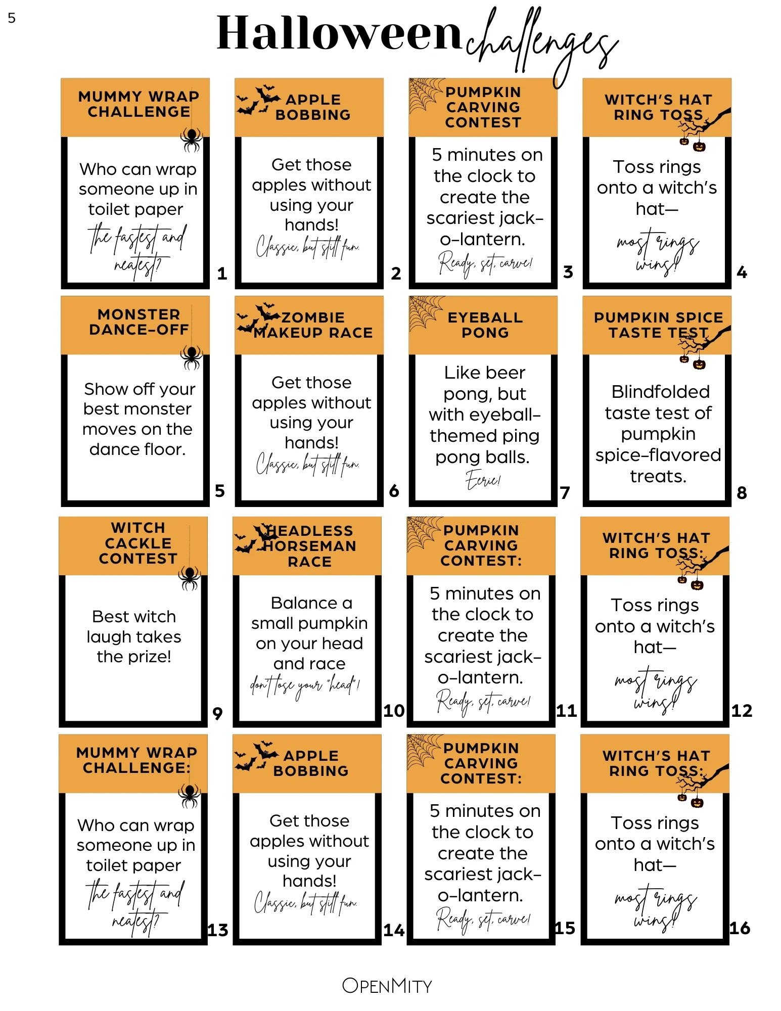 Halloween Adult Games - Printable - Image 4