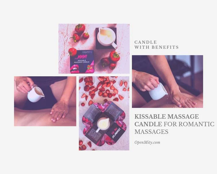 Kissable Strawberry Massage Candle - Image 3