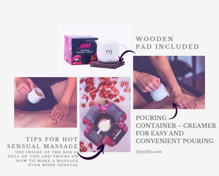 Kissable Strawberry Massage Candle - Image 4
