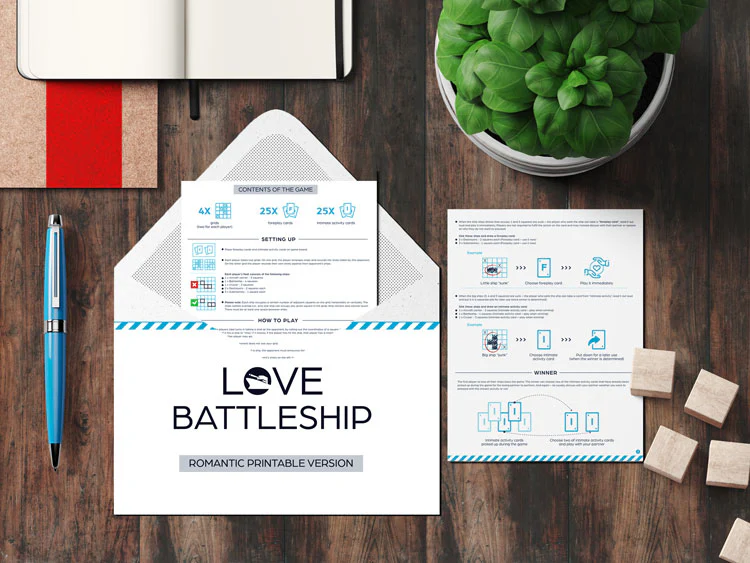 Printable Love Battleship game PDF - Image 9